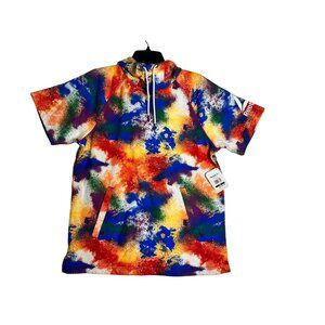 NWT Reebok Rainbow Short Sleeve Hoodie Womens Medium